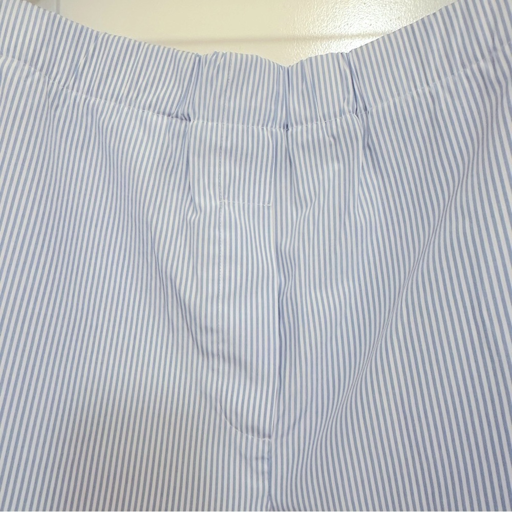 Mango oversized Blue Striped Button-Up Shirt and Shorts Set in cotton blend - Picture 6 of 14